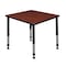 Kee Square Square Classroom Tables, 30 W, 30 L, 23-34 H, Wood, Metal TB3030CHAPBK - alternate 1